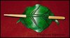 Barrette Leaf - with wooden stick