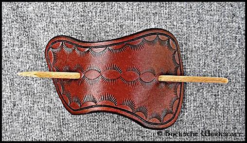 Barrette Oval - with wooden stick