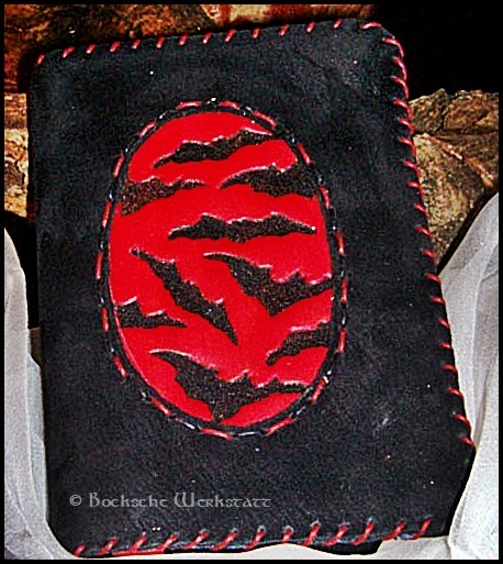 Leather cover/book cover - bats