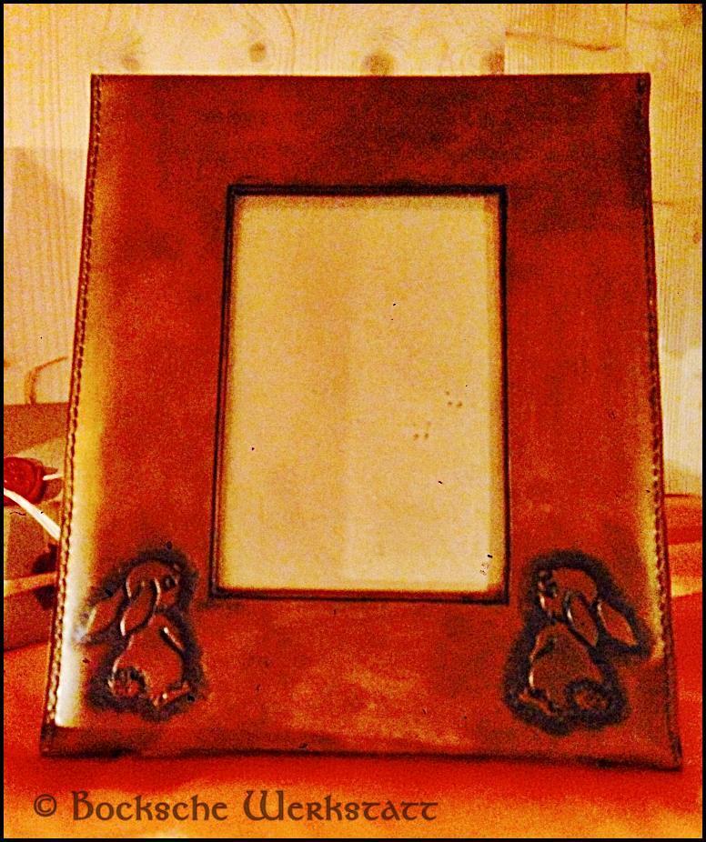 Picture frame in leather - Rabbit